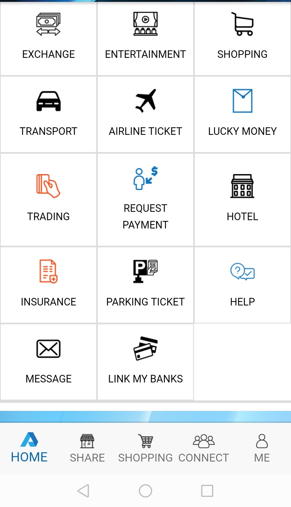 Các dịch vụ trên Payasian.