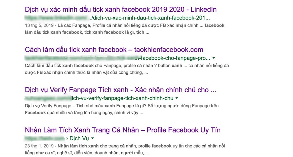 Nhan nhản lời chào mời nhận làm “tick xanh” cho facebook