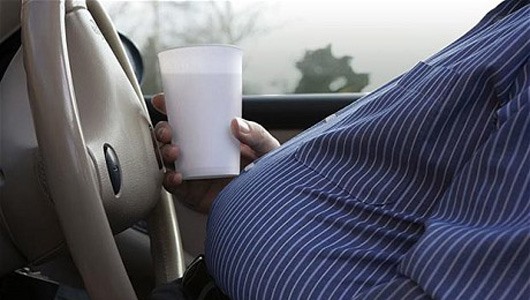 Ngồi trên xe quá lâu và lười vận động thì việc thừa cân cũng là điều dễ hiểu. Ảnh: ST