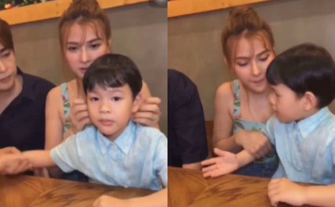 Hình ảnh trích đoạn clip được cho là lúc bé Henry bị bố dượng cấu tay.