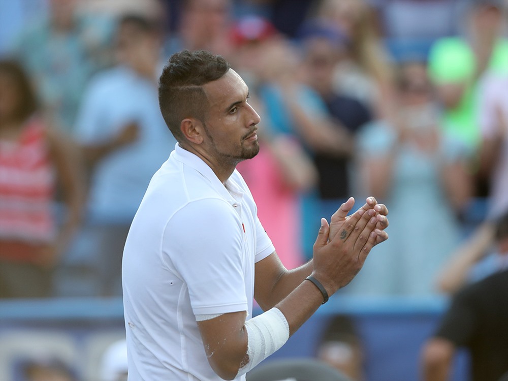 Sau khi nâng cúp tại Citi Open, Kyrgios bị loại ngay từ vòng 1 Rogers Cup. Ảnh: ATP.