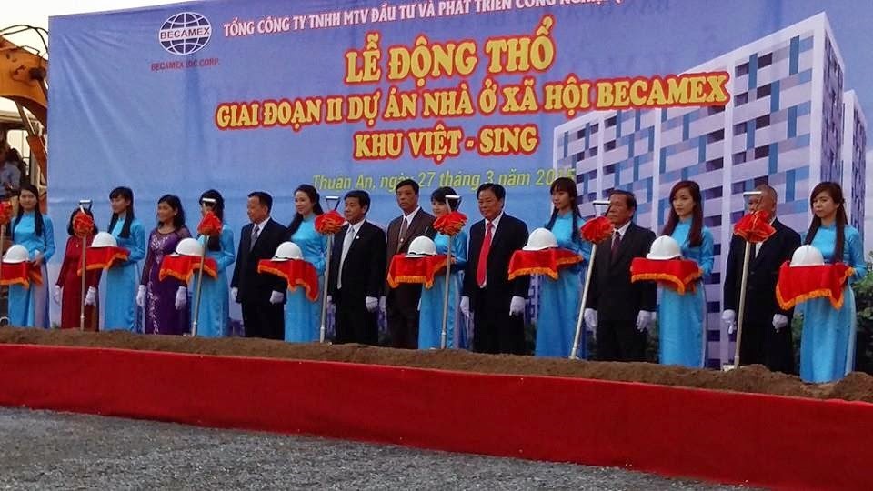Becamex IDC khởi công xây dựng một dự án nhà ở xã hội mới. Ảnh: H.H