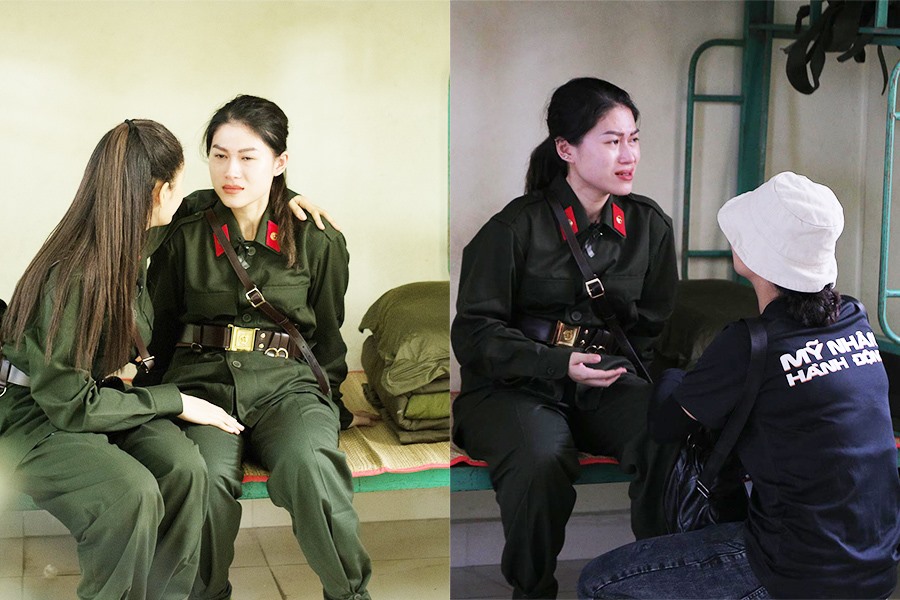 Ngọc Thanh Tâm khóc nức nở ngay trong tập 2 của “Mỹ nhân hành động“. Ảnh: ANTV