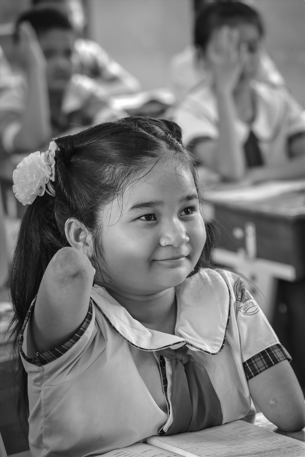 Giờ học cùng các bạn ở trường.