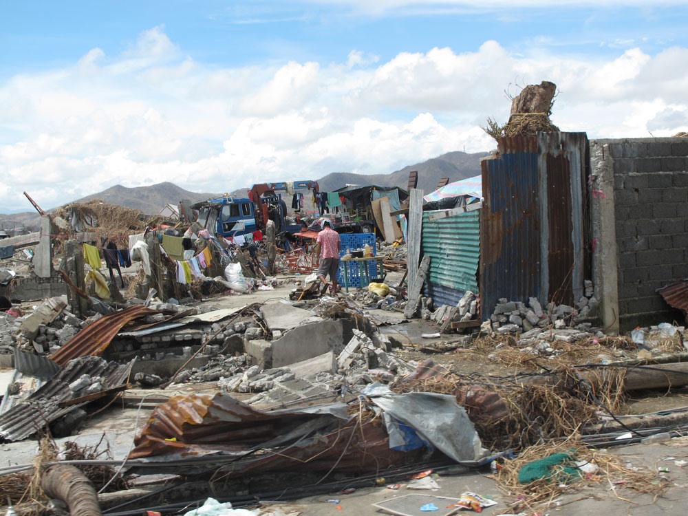 Bão Haiyan tàn phá nhiều khu vực tại đất nước Philippines . Ảnh Đức Tài