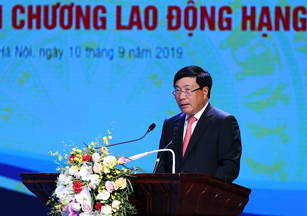 Phó Thủ tướng Phạm Bình Minh phát biểu tại buổi lễ. Ảnh: VGP/Hải Minh