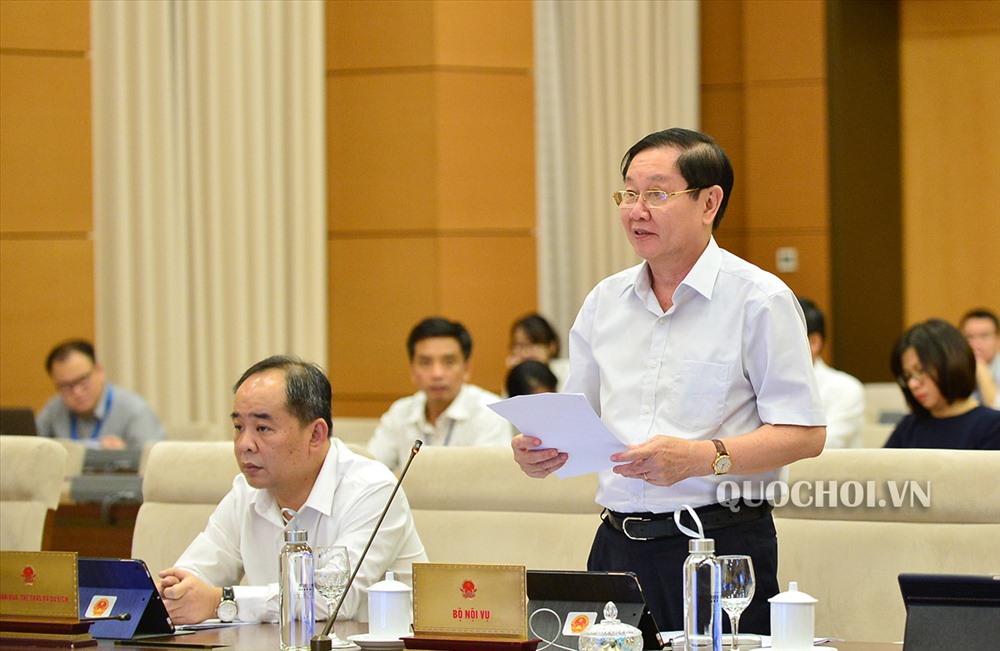 Bộ trưởng Bộ Nội vụ Lê Vĩnh Tân. Ảnh Quochoi.vn