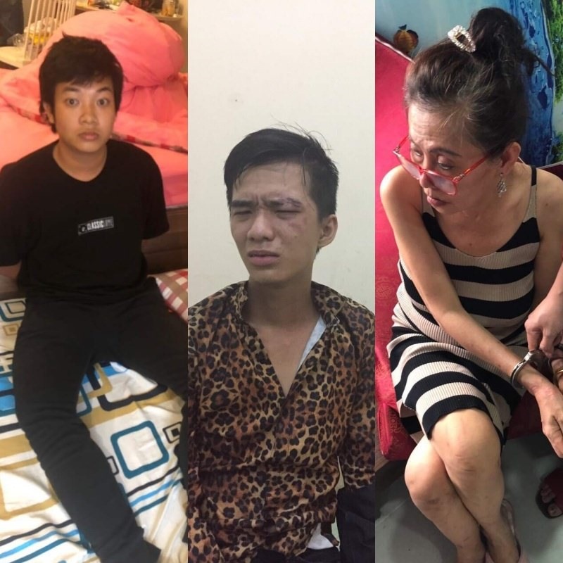 3 trong số 7 bảy đối tượng bị công an bắt giữ.