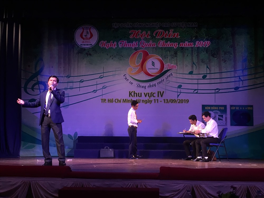 Một tiết mục được diễn ra tại hội diễn. Ảnh: Anh Nhàn