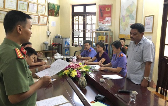 Bị cáo Nguyễn Thanh Hoài tại cơ quan điều tra - Ảnh: Công an cung cấp