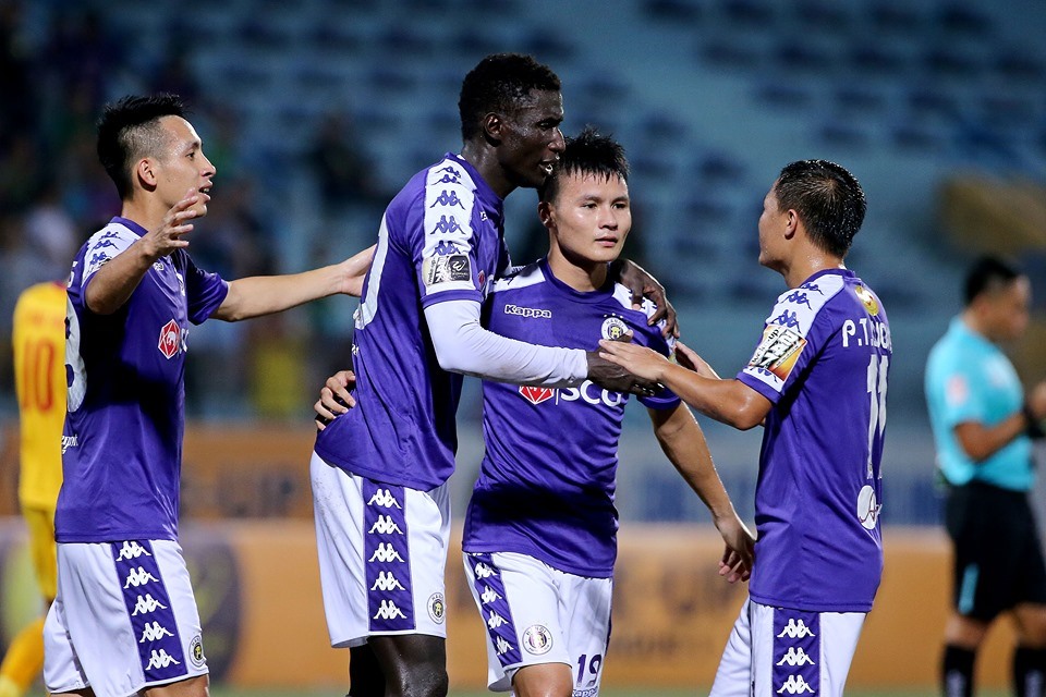 Hà Nội đứng trước chức vô địch V.League thứ 5. Ảnh: HNFC