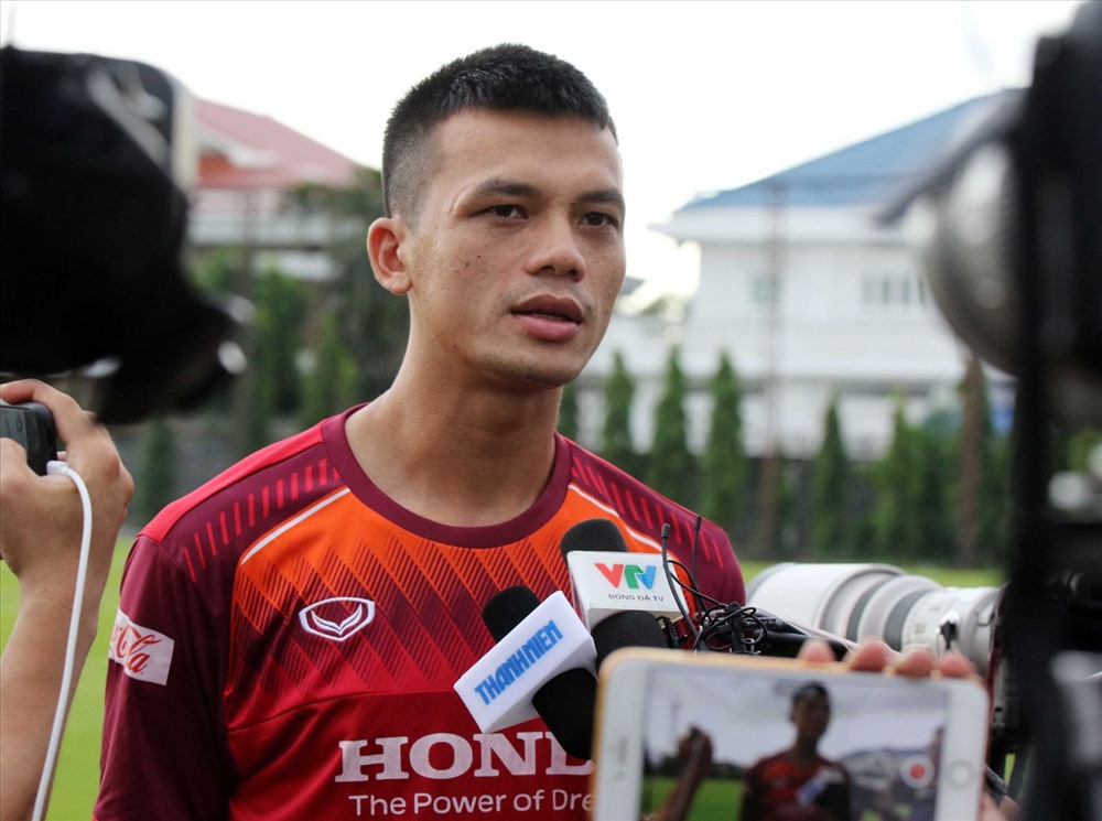 Hậu vệ Hữu Tuấn là một trong số những tân binh góp mặt ở đội tuyển Việt Nam lần này. Ảnh: Đ.N