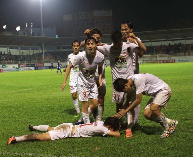 Minh Vương hoàn tất cú hat-trick trong ngày được gọi lên ĐTQG (Ảnh: TNO)