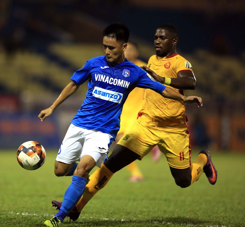 Thanh Hóa tiếp tục sa lầy trong cuộc đua trụ hạng ở V-League với 8 trận thua trên 9 trận gần nhất. Ảnh: PVF
