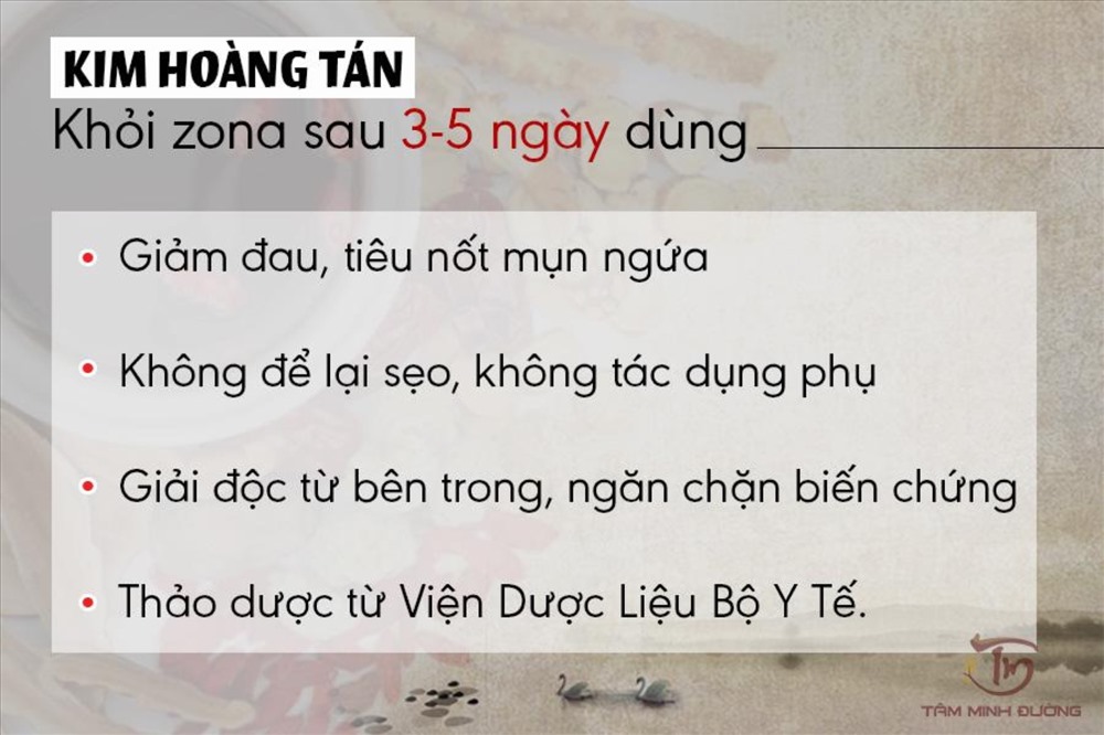 Liệu trình điều trị zona thần kinh của Kim Hoàng Tán