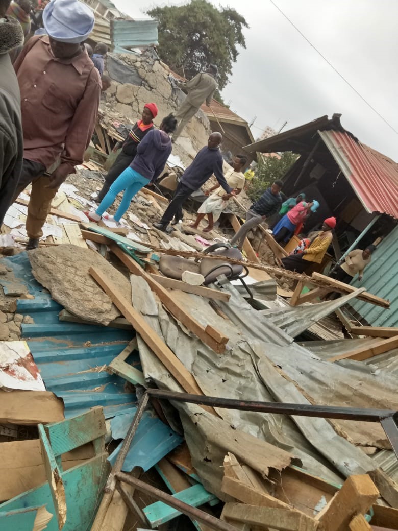 Hiện trường vụ sập trường ở Kenya. Ảnh: Reuters, Sputnik, aljazeera.