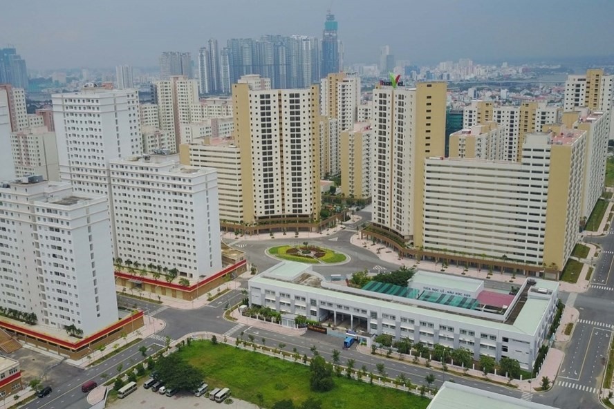 Khu tái định cư Thủ Thiêm (quận 2) hiện có hàng nghìn căn hộ bỏ hoang. Ảnh BD.