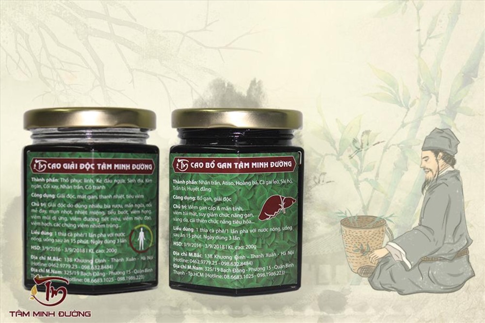 Cao giải độc và cao bổ gan Tâm Minh Đường - Bộ đôi sản phẩm chữa nổi mề đay tận gốc