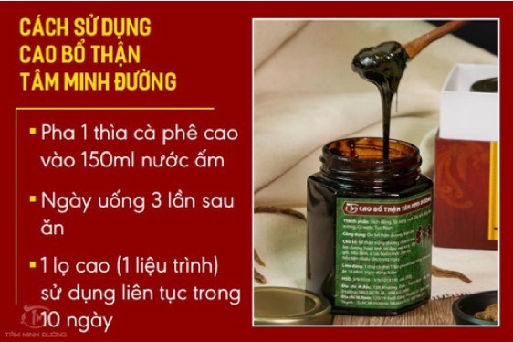 Hướng dẫn cách sử dụng Cao bổ thận Tâm Minh Đường cho hiệu quả tuyệt đối