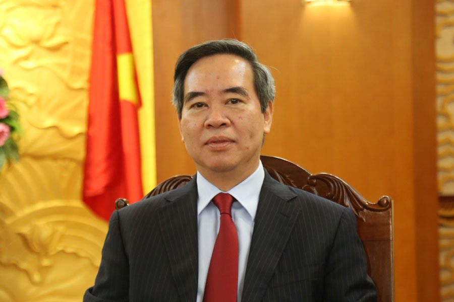 Đồng chí Nguyễn Văn Bình, Ủy viên Bộ Chính trị, Bí thư T.Ư Đảng, Trưởng Ban Kinh tế T.Ư: Cuộc vận động lần này thể hiện sự đổi mới trong tuyên truyền, quán triệt đường lối của Đảng đến cộng đồng doanh nghiệp, doanh nhân.Ảnh: P.V