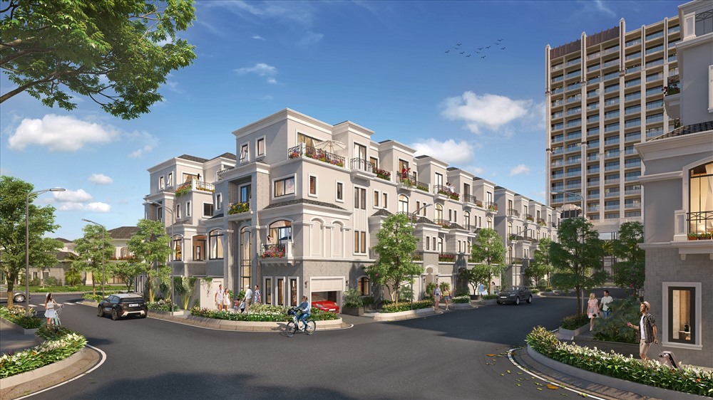 Khu Grand Bay Townhouse lấy cảm hứng từ những dãy biệt thự biển miền Nam California