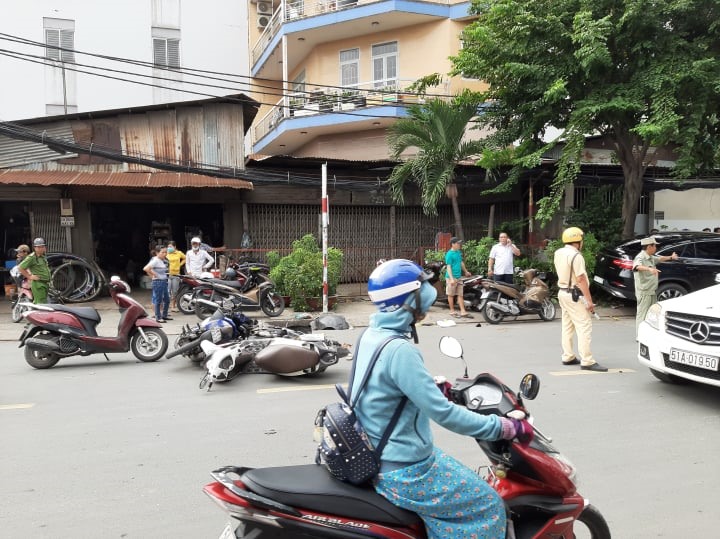 Hiện trường vụ tai nạn. Ảnh: CTV