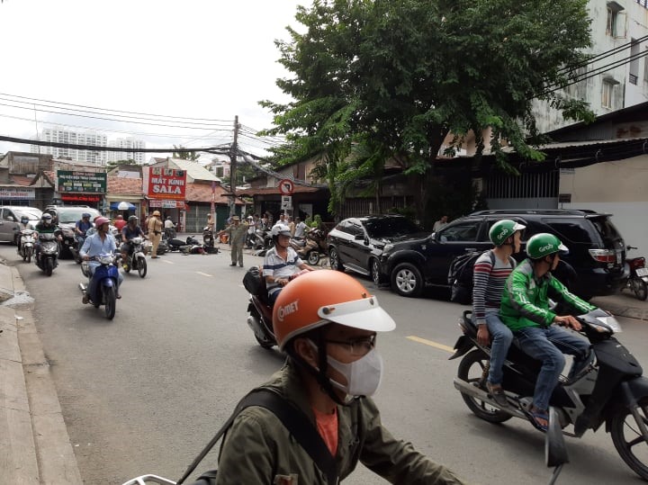 Hiện trường vụ tai nạn. Ảnh: CTV