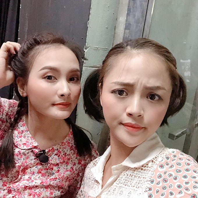Bức ảnh chụp chung hiếm hoi của Thu Quỳnh và Bảo Thanh. Ảnh: FBNV.