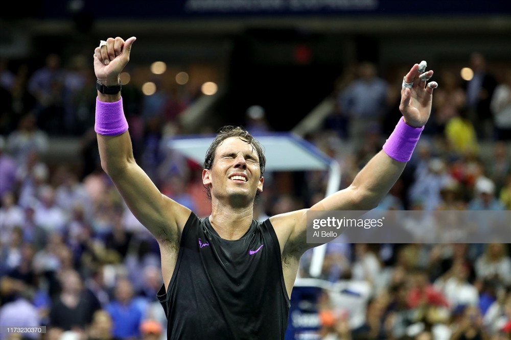 Niềm vui vỡ òa của Nadal. Ảnh: Getty.
