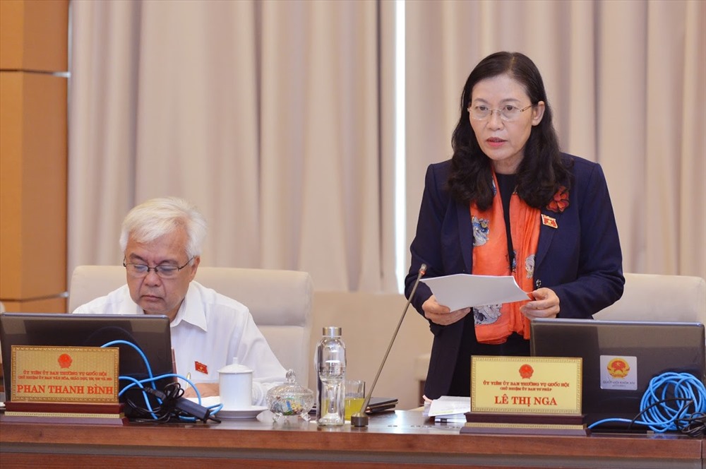 Chủ nhiệm Ủy ban Tư pháp Lê Thị Nga. Ảnh Gia Hân