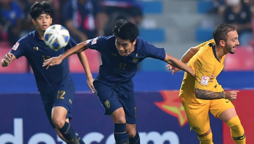U23 Australia có trận thắng xứng đáng để vươn lên dẫn đầu bảng A. Ảnh: AFC.