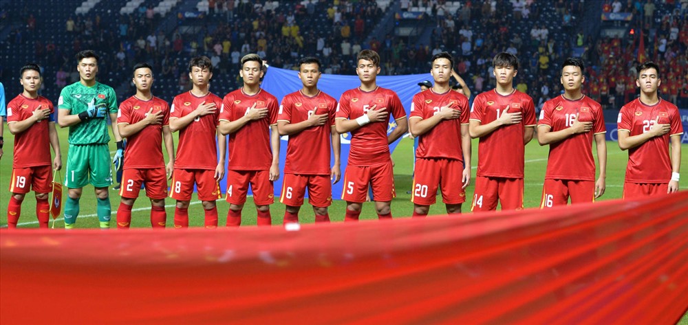 Bùi Tiến Dũng trong trận đấu với U23 Jordan. Ảnh: AFC