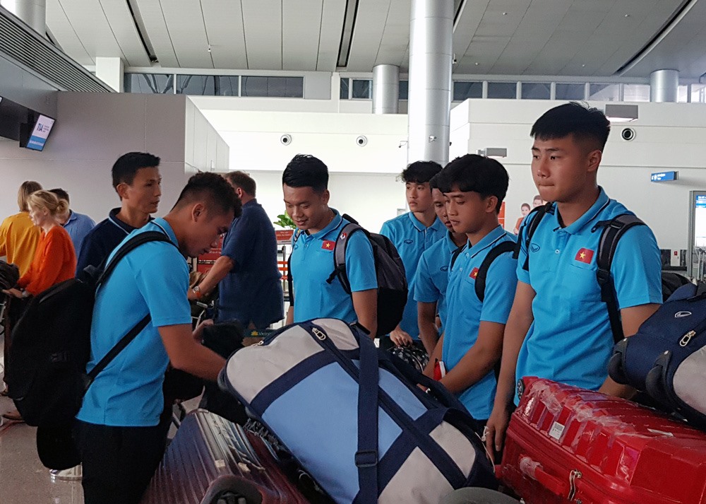 U23 Việt Nam đã đặt chân tới Thái Lan để chuẩn bị cho Vòng chung kết U23 Châu Á 2020. Ảnh: VFF