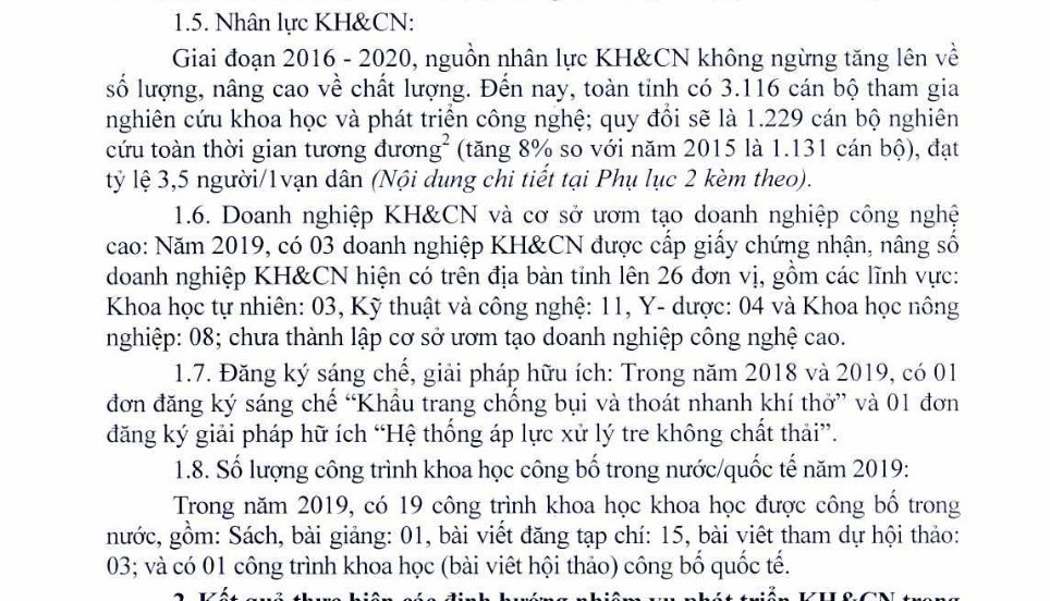 Một phần trong báo cáo gây sốc dư luận. Ảnh: X.H