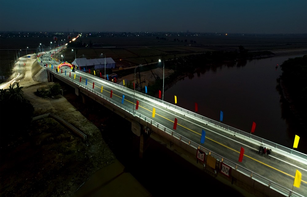 Cầu sông Hóa nối Hải Phòng với Thái Bình được khánh thành tháng 12.2019 - ảnh Hồng Phong