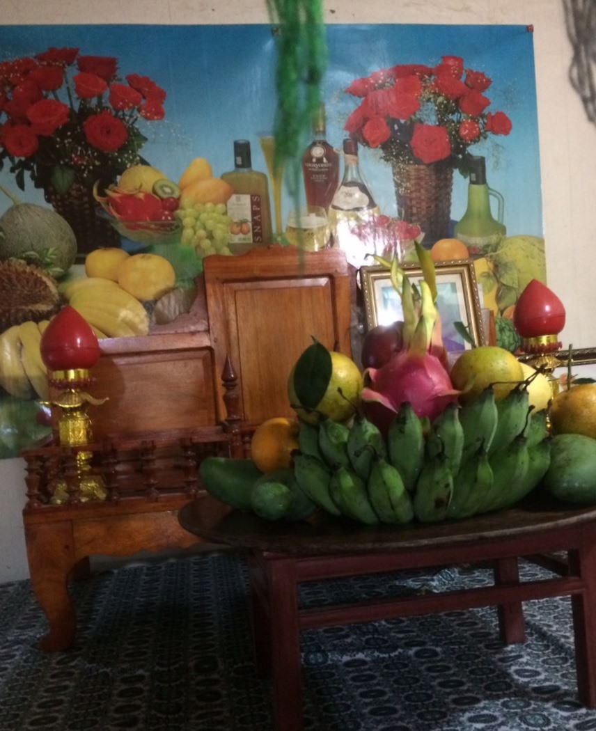 Trưa 29 Tết, mâm ngũ quả đã được đơm xong