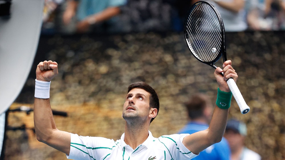 Nole có tấm vé vào vòng 3 bằng màn trình diễn khá thuyết phục. Ảnh: India TV.