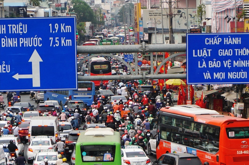 Thông thường, ngày cuối cùng của đợt nghỉ lễ sẽ là khoảng cao điểm nhất, ùn tắc kéo dài nhất. Ảnh: Minh Quân
