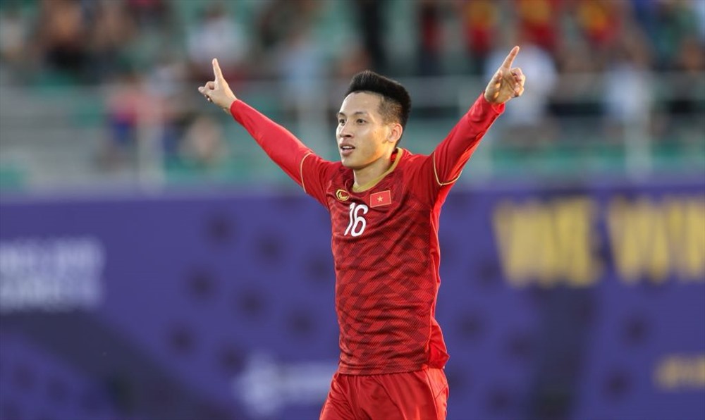 Hùng Dũng trong màu áo U22 Việt Nam tại SEA Games 30. Ảnh: D.P