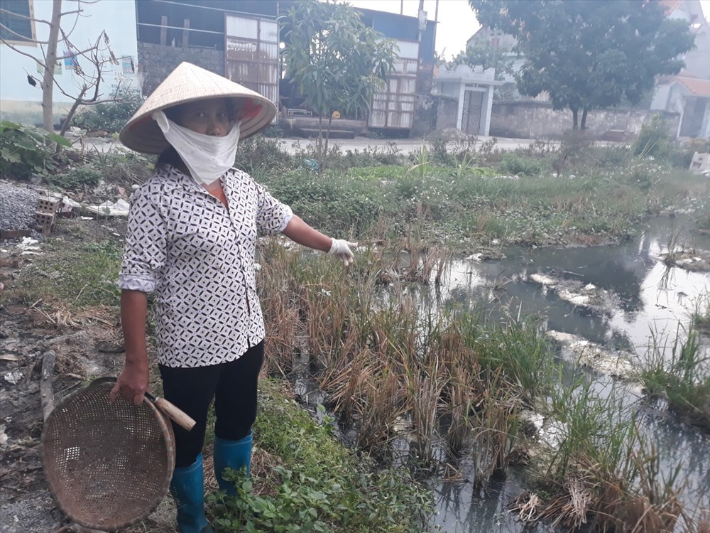 Xưởng nấu ăn công nghiệp nằm trong khu dân cư, gây ô nhiễm cho cánh đồng phía sau xưởng. Ảnh: TN