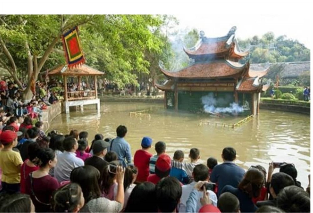 Nghệ thuật múa rối nước Nguyên Xá đã được công nhận là Di sản văn hóa phi vật thể Quốc gia sẽ được trình diễn tại Bảo tàng Dân tộc học dịp Tết nguyên đán Canh Tý 2020. Ảnh LK