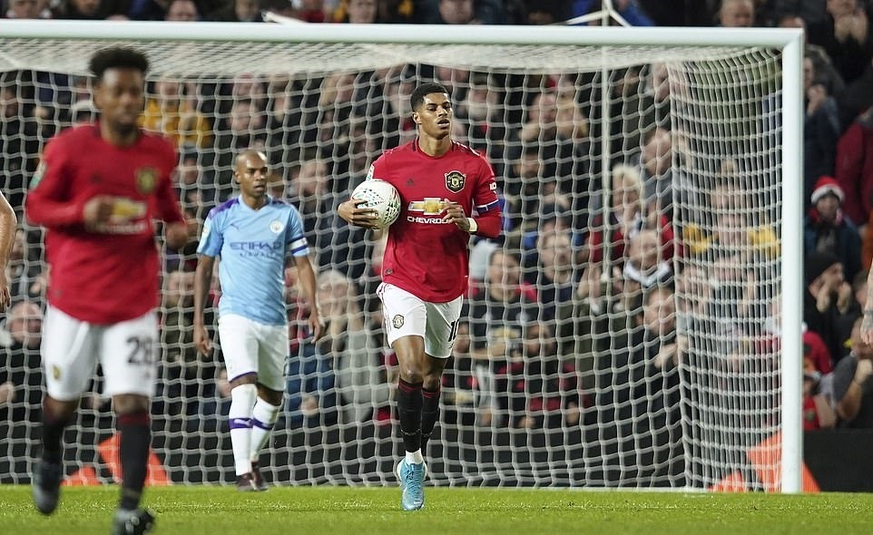 Rashford có bàn gỡ danh dự cho đội nhà. Ảnh: Getty.