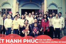 Gia đình tứ đại đồng đường xứ Kinh Bắc cùng nhau tảo mộ, gói bánh chưng Tết