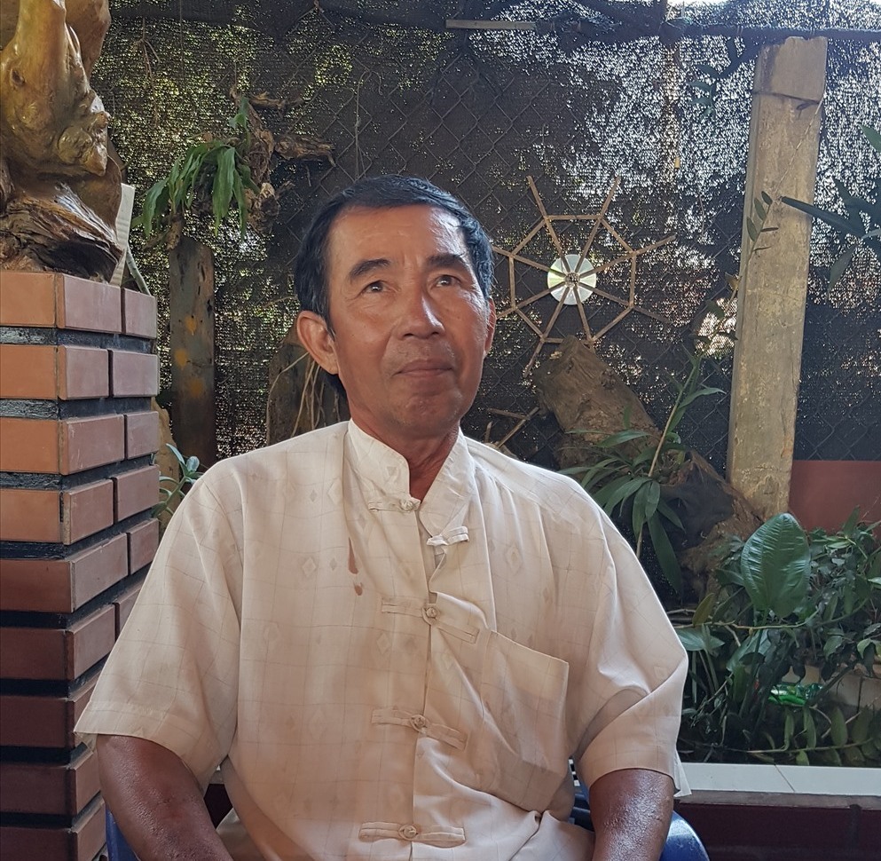 Ông Tám, “đại gia hồ tiêu” một thời nay lâm cảnh nợ nần. Ảnh: Kh.V