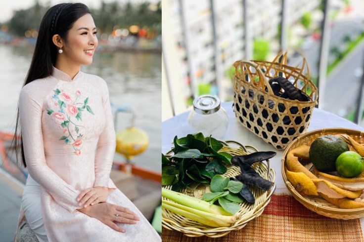 Học "lỏm" bí quyết giữ mái tóc đen mượt tự nhiên của Hoa hậu Ngọc Hân Học "lỏm" bí quyết giữ mái tóc đen mượt tự nhiên của Hoa hậu Ngọc Hân