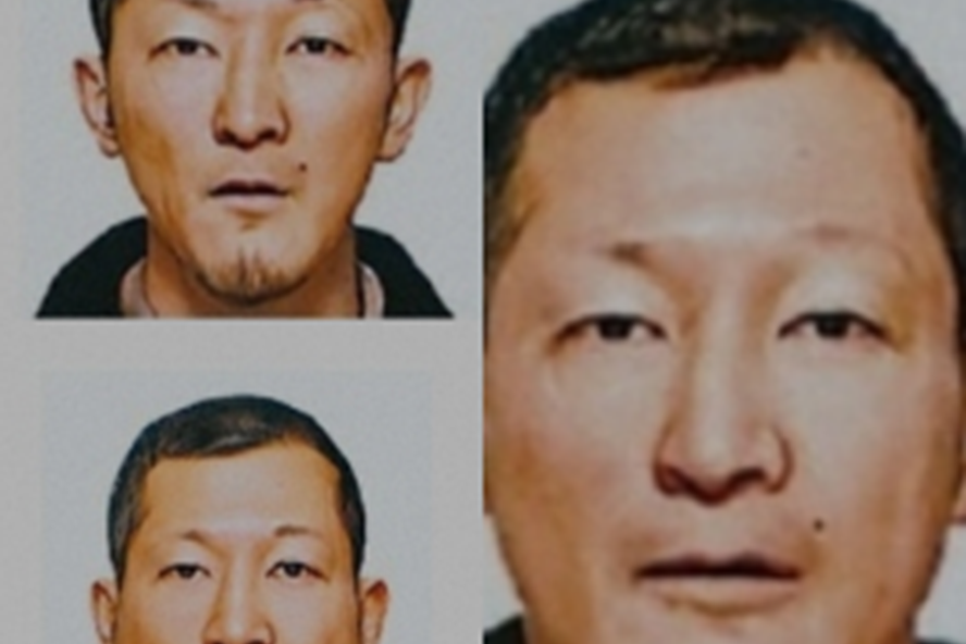 Gương mặt của tội phạm truy nã được AI tạo thành các phiên bản khác nhau theo thời gian. Ảnh: Mainichi