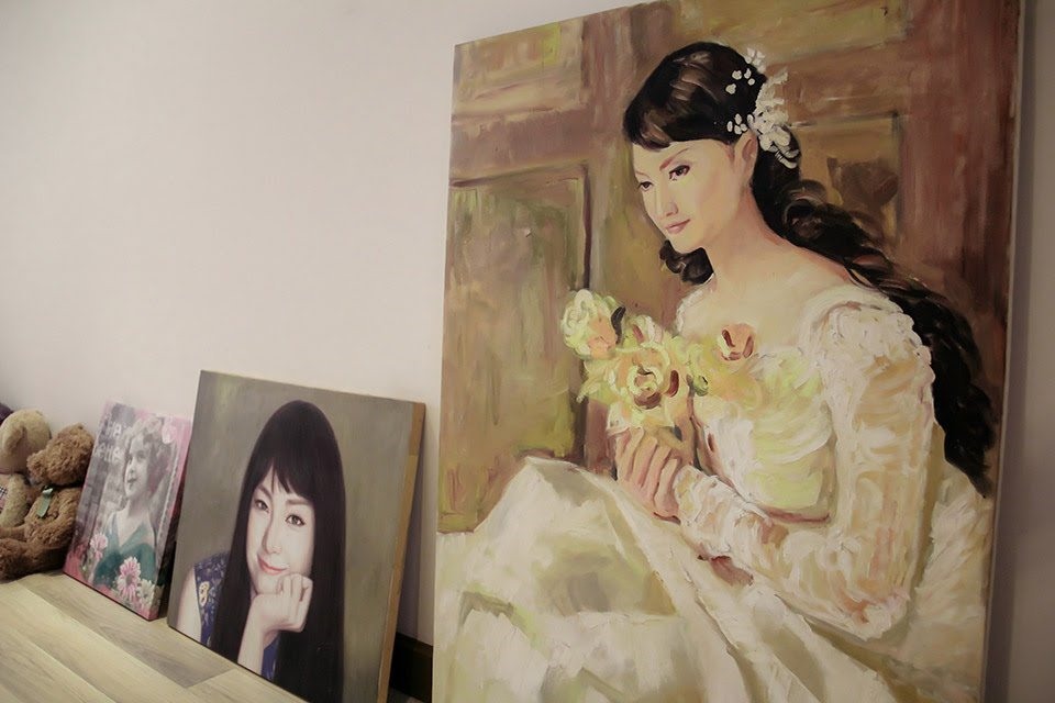 Tranh chân dung Lan Phương. Ảnh: NSCC