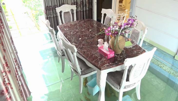 Bể cá dưới phòng ăn. Ảnh: NSCC