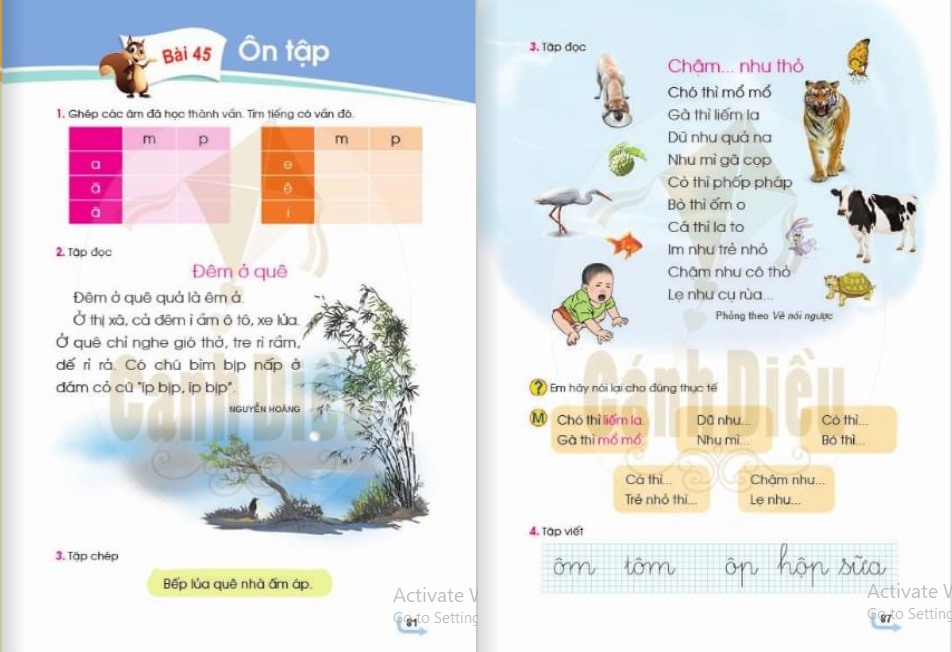 Many lessons are based on Vietnamese literature and poetry.