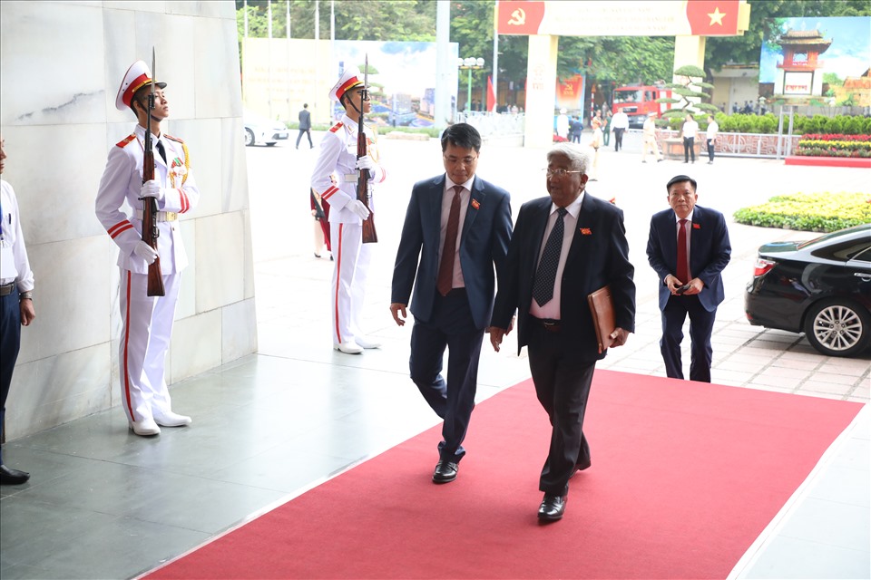 Former Permanent Member - Permanent Member of the Politburo, former Chairman of the Central Committee of the Vietnamese Homeland Front, Pham The Duyet, attended the Congress.